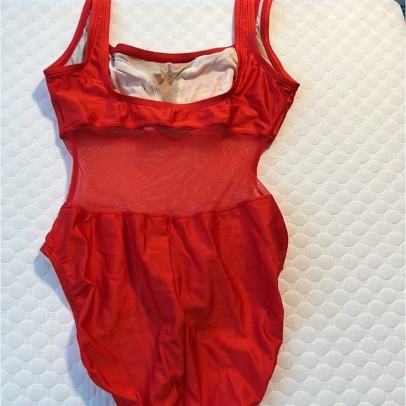 ⭐️Beach Cabana, Vibrant Red, Mesh Middle, Sexy, Fun, Size Small - Picture 2 of 8